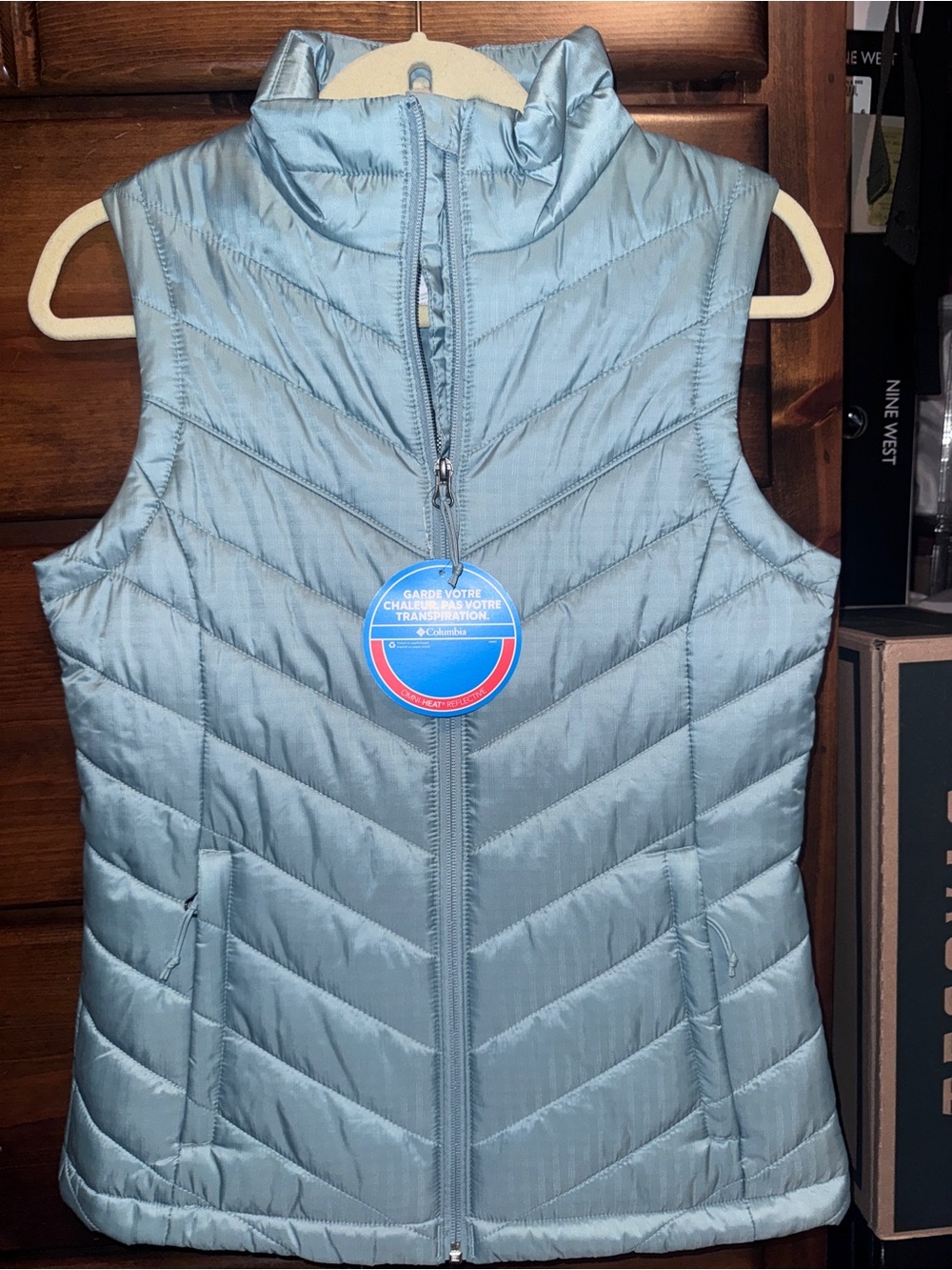 Columbia Pale Blue Quilted Packable Vest